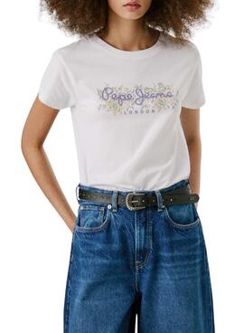 T-Shirt Pepe Jeans Ava weiß für Frauen.