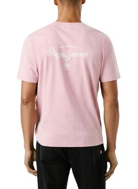 T-shirt Pepe Jeans Terell in Rosa für Männer.