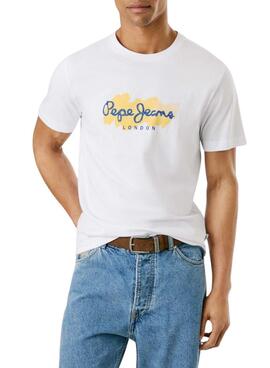 T-Shirt Pepe Jeans Milton in Weiß für Männer
