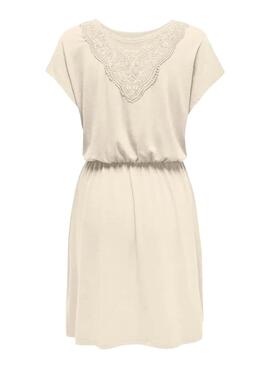 Kleid Only Freda Batsleeve beige für Frauen