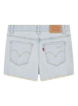  Shorts Levis aus hellem Regenbogen-Denim für Mädchen.
