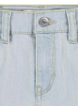  Shorts Levis aus hellem Regenbogen-Denim für Mädchen.