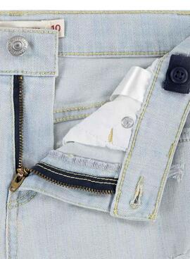  Shorts Levis aus hellem Regenbogen-Denim für Mädchen.