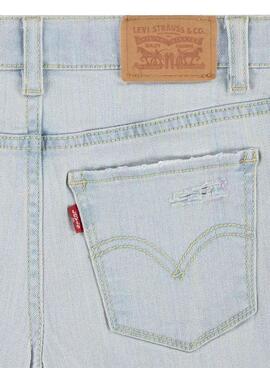  Shorts Levis aus hellem Regenbogen-Denim für Mädchen.