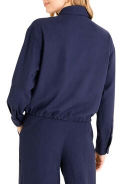 Bluse Naf Naf Marine Militär für Damen