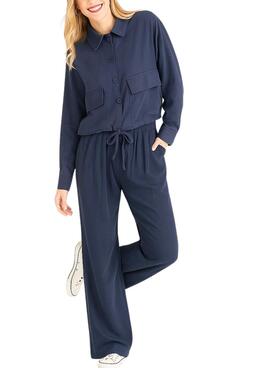 Bluse Naf Naf Marine Militär für Damen