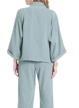 Jacke Naf Naf Kimono  Grüne für Damen.