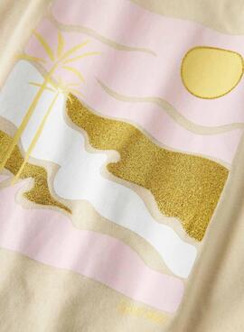 T-shirt Name It Jekan beige für Mädchen