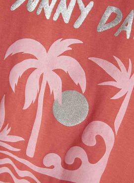 T-shirt Name It Jely koralle für Mädchen.