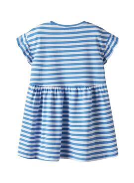 Kleid Name It Joane blau und weiß für Mädchen