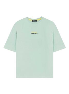 T-shirt Der Octopus Salty Waves Türkis für Herren.