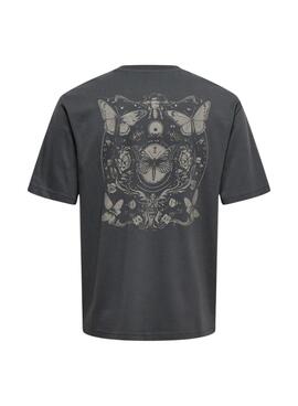 T-shirt Only and Sons Tristan grau für Herren.