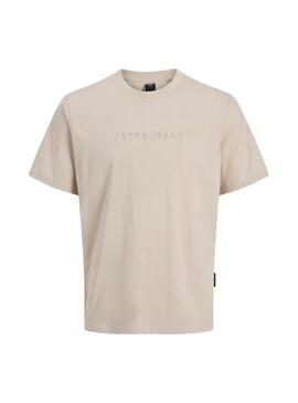 T-Shirt Jack and Jones Corecharge beige für Herren