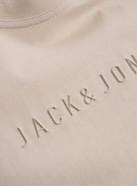 T-Shirt Jack and Jones Corecharge beige für Herren