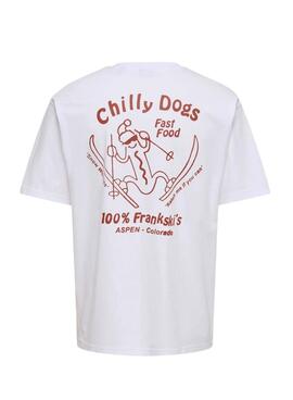 T-shirt Only and Sons Tristan Chilly Dogs weiß für Herren