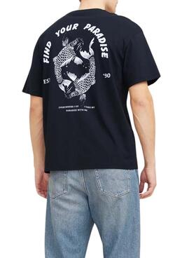 T-Shirt Jack and Jones Charge in Schwarz für Herren.