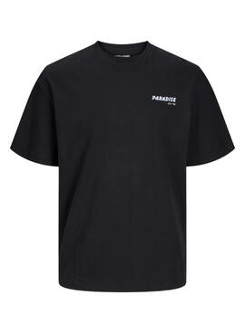 T-Shirt Jack and Jones Charge in Schwarz für Herren.
