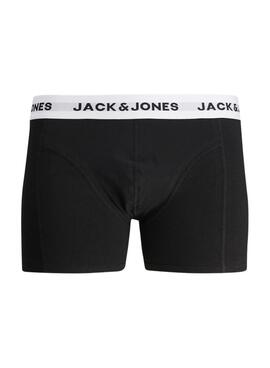 Pack Boxershorts Jack and Jones Solid schwarz für Herren