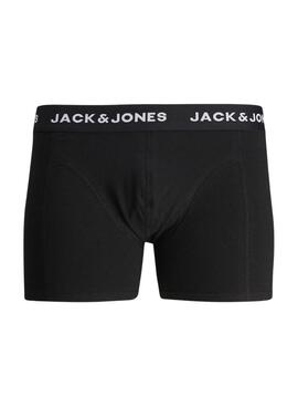 Pack Boxershorts Jack and Jones Solid schwarz für Herren