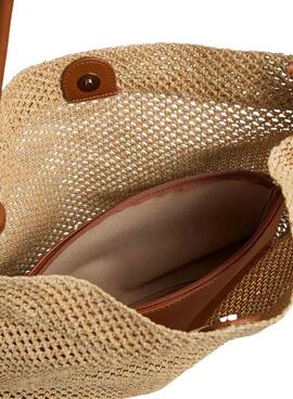 Tasche Pieces Fikka aus Raffia für Damen