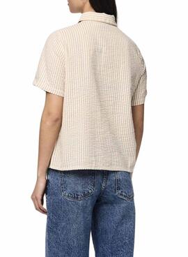 Bluse Pieces Sally in Toast für Damen