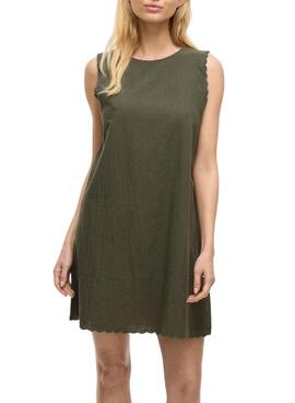 Kleid Vila Vifernanda in grün für Damen.