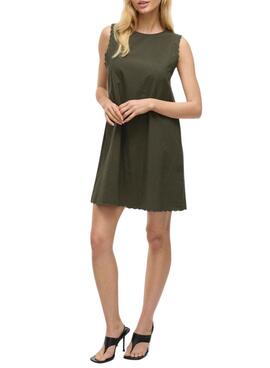 Kleid Vila Vifernanda in grün für Damen.