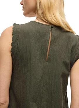 Kleid Vila Vifernanda in grün für Damen.
