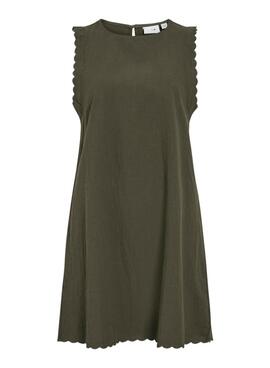 Kleid Vila Vifernanda in grün für Damen.