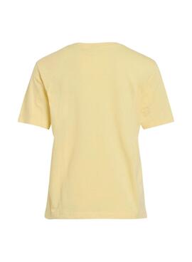 T-Shirt Vila Visybil gelb für Damen.