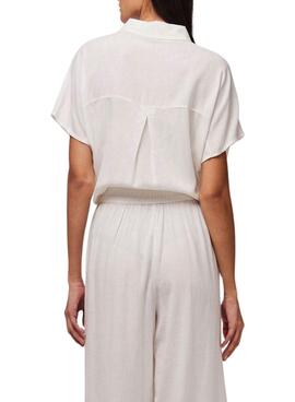 Bluse Pieces Pia weiß für Damen