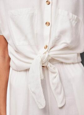 Bluse Pieces Pia weiß für Damen
