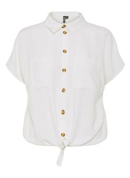 Bluse Pieces Pia weiß für Damen
