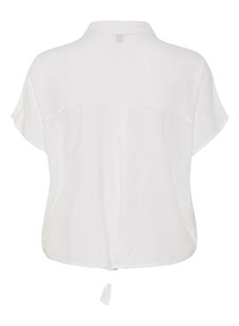 Bluse Pieces Pia weiß für Damen