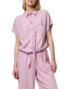 Bluse Pieces Pia in Rosa für Damen