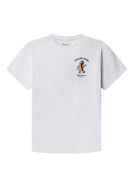 T-Shirt Pepe Jeans Finley weiß für Jungen