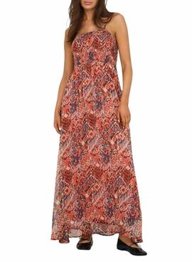 Kleid Only Elena koralle für Damen.