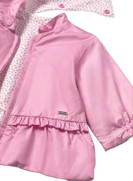 Windbreaker Name It rosa reversible für Mädchen.