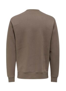 Pullover Only and Sons Dawson braun für Herren