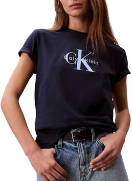 T-shirt Calvin Klein Jeans Hero blau für Damen.