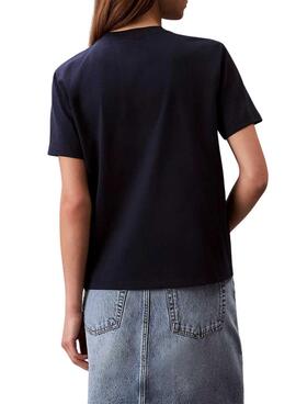 T-shirt Calvin Klein Jeans Hero blau für Damen.