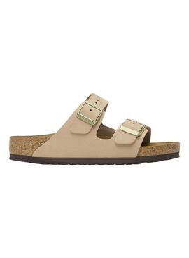 Sandalen Birkenstock Arizona Soft beige für Damen