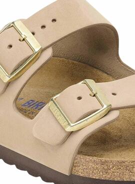 Sandalen Birkenstock Arizona Soft beige für Damen