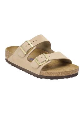 Sandalen Birkenstock Arizona Soft beige für Damen