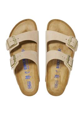 Sandalen Birkenstock Arizona Soft beige für Damen