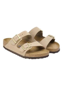 Sandalen Birkenstock Arizona Soft beige für Damen