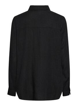 Bluse Pieces Pia schwarz für Damen.