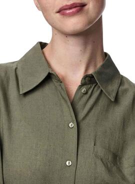 Bluse Pieces Pia Grün für Damen