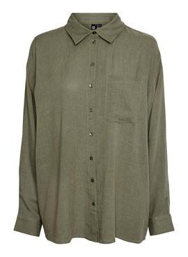 Bluse Pieces Pia Grün für Damen