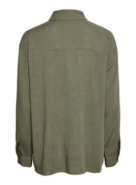 Bluse Pieces Pia Grün für Damen
